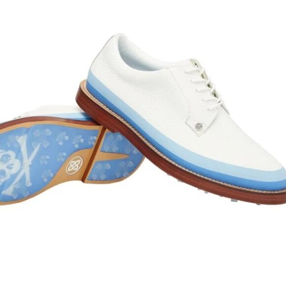 G/FORE Gallivanter Leather Luxe Sole Tuxedo Golf Shoes Snow New in Box $350 - Picture 1 of 6